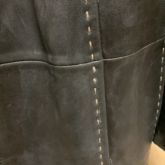 SALE ❤️❤️❤️ Genuine black Leather Coat Jacket - Picture 4 of 5